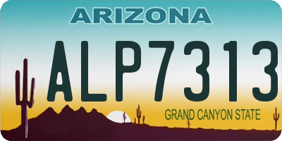 AZ license plate ALP7313