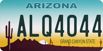 AZ license plate ALQ4044