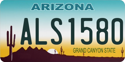 AZ license plate ALS1580