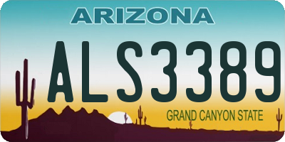 AZ license plate ALS3389