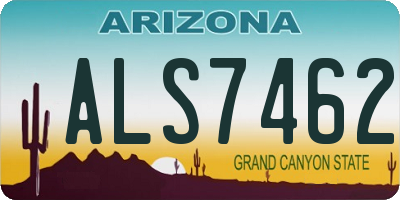 AZ license plate ALS7462