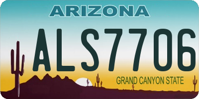 AZ license plate ALS7706