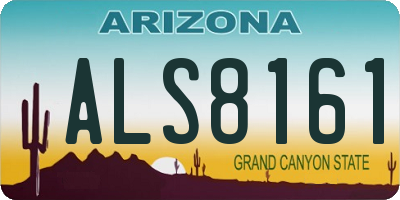 AZ license plate ALS8161