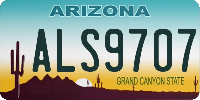 AZ license plate ALS9707