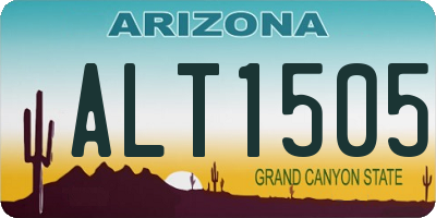 AZ license plate ALT1505