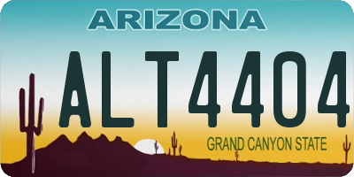 AZ license plate ALT4404