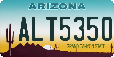AZ license plate ALT5350