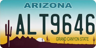 AZ license plate ALT9646