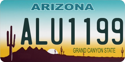 AZ license plate ALU1199