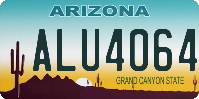 AZ license plate ALU4064
