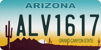 AZ license plate ALV1617