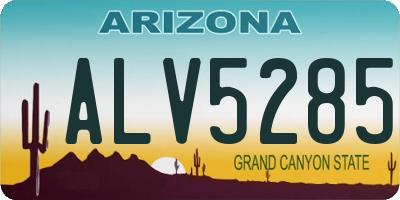 AZ license plate ALV5285
