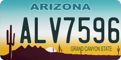 AZ license plate ALV7596