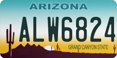 AZ license plate ALW6824
