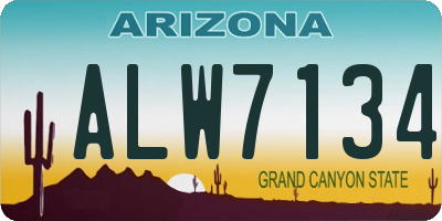 AZ license plate ALW7134