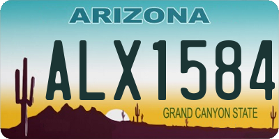 AZ license plate ALX1584
