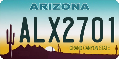 AZ license plate ALX2701