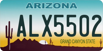 AZ license plate ALX5502