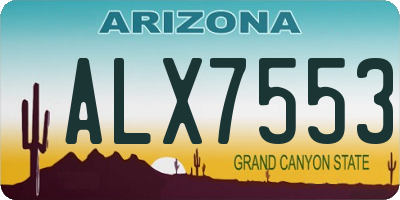AZ license plate ALX7553