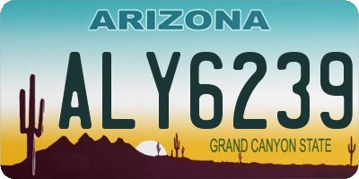 AZ license plate ALY6239