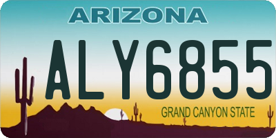 AZ license plate ALY6855