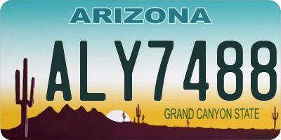 AZ license plate ALY7488