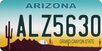 AZ license plate ALZ5630