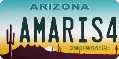 AZ license plate AMARIS4