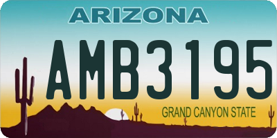 AZ license plate AMB3195