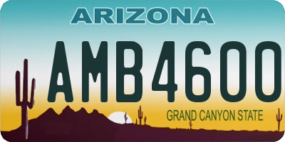 AZ license plate AMB4600