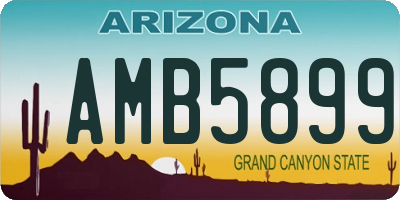 AZ license plate AMB5899