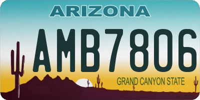 AZ license plate AMB7806
