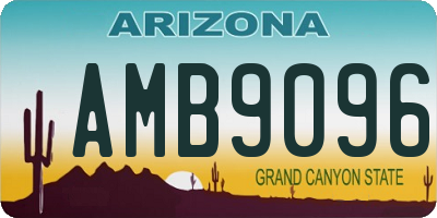 AZ license plate AMB9096