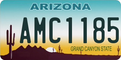 AZ license plate AMC1185