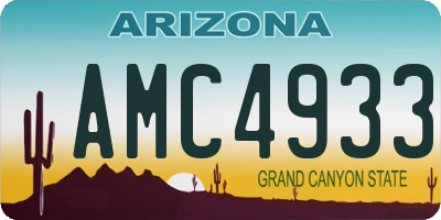 AZ license plate AMC4933