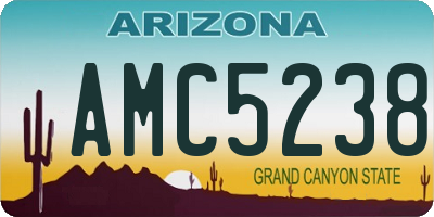 AZ license plate AMC5238
