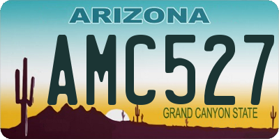 AZ license plate AMC527