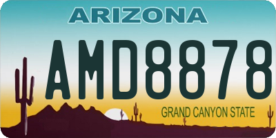 AZ license plate AMD8878