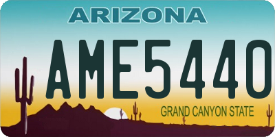AZ license plate AME5440