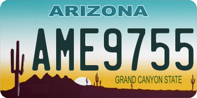 AZ license plate AME9755
