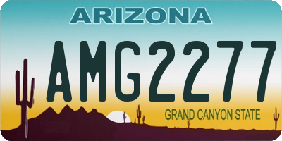 AZ license plate AMG2277