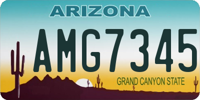AZ license plate AMG7345