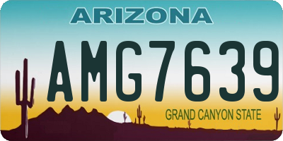 AZ license plate AMG7639