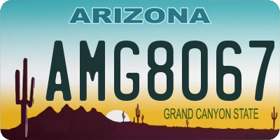 AZ license plate AMG8067