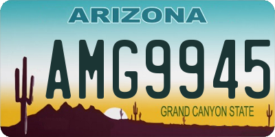 AZ license plate AMG9945