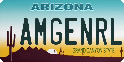 AZ license plate AMGENRL