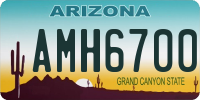 AZ license plate AMH6700