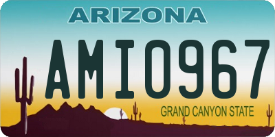 AZ license plate AMI0967