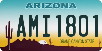 AZ license plate AMI1801