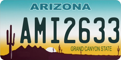 AZ license plate AMI2633